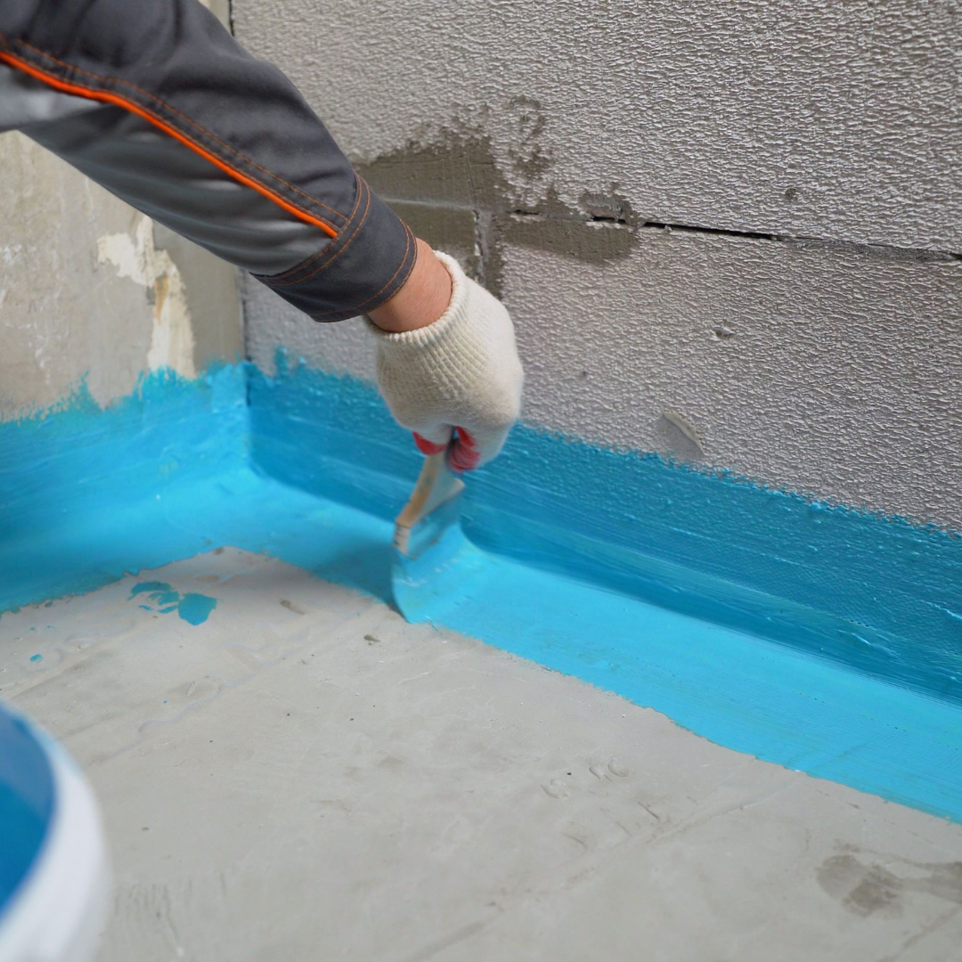 Waterproofing by sealing gaps and cracks.